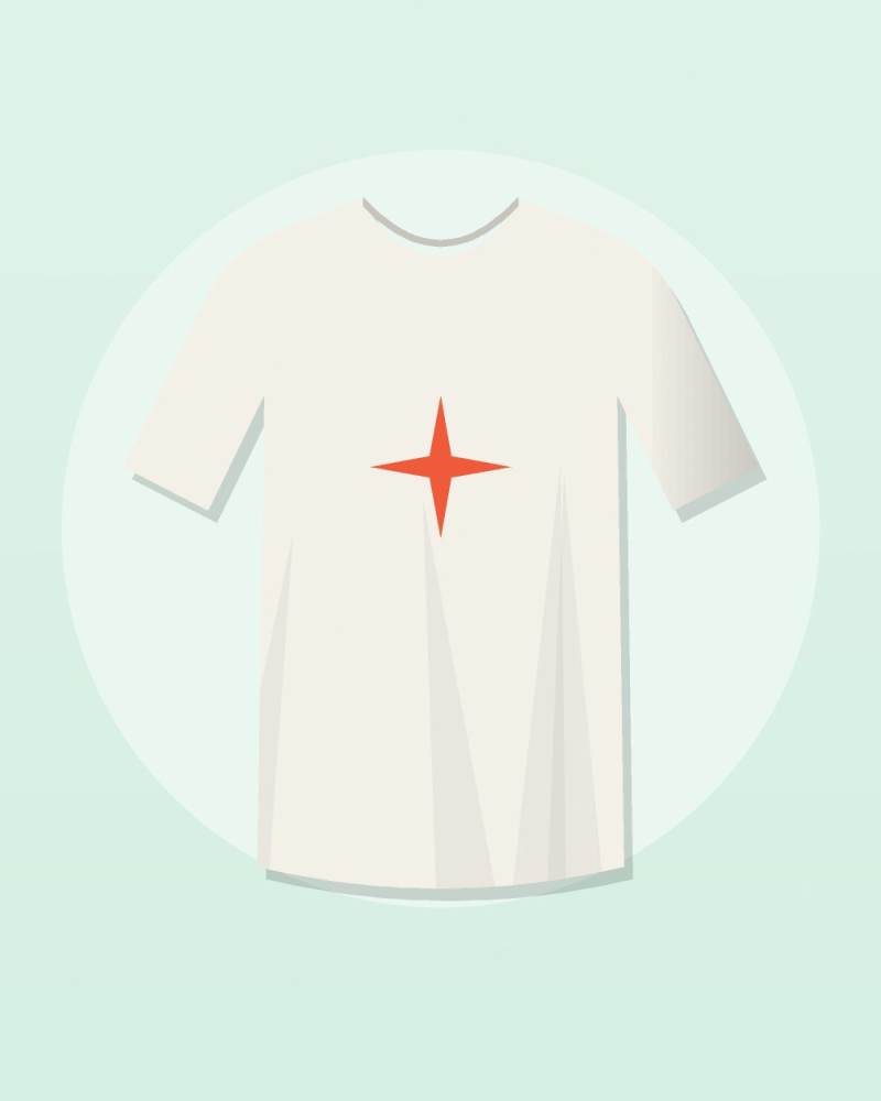 Sparkle Print Tee — Off-White
