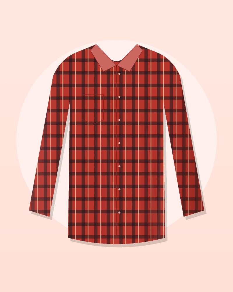 Check Flannel Shirt — Red