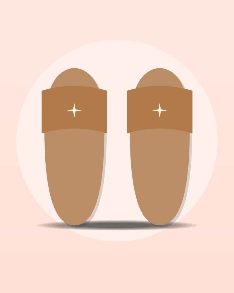 Strappy Slides — Tan
