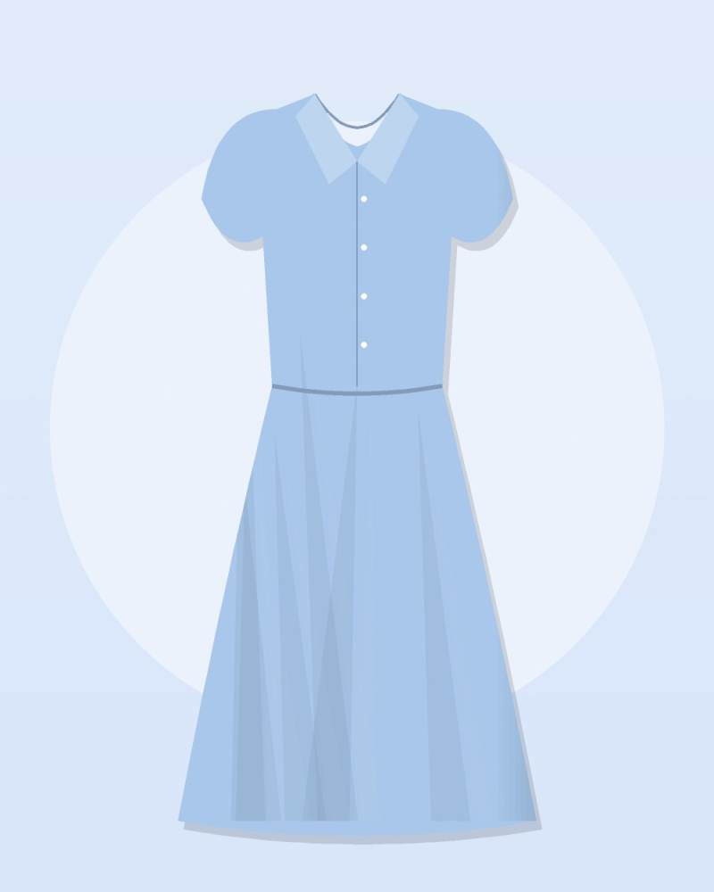 Shirt Dress — Powder Blue