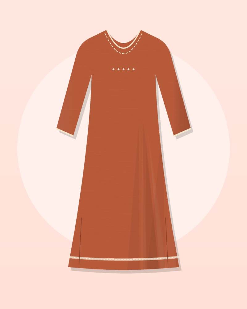 Short Tunic with Pockets — Rust
